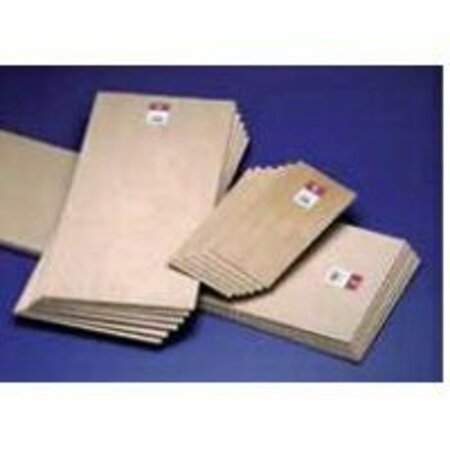 MIDWEST GLOVE Midwest Products 5123 Aircraft Plywood Sheet, 12 in L, 6 in W, Birch MI5123